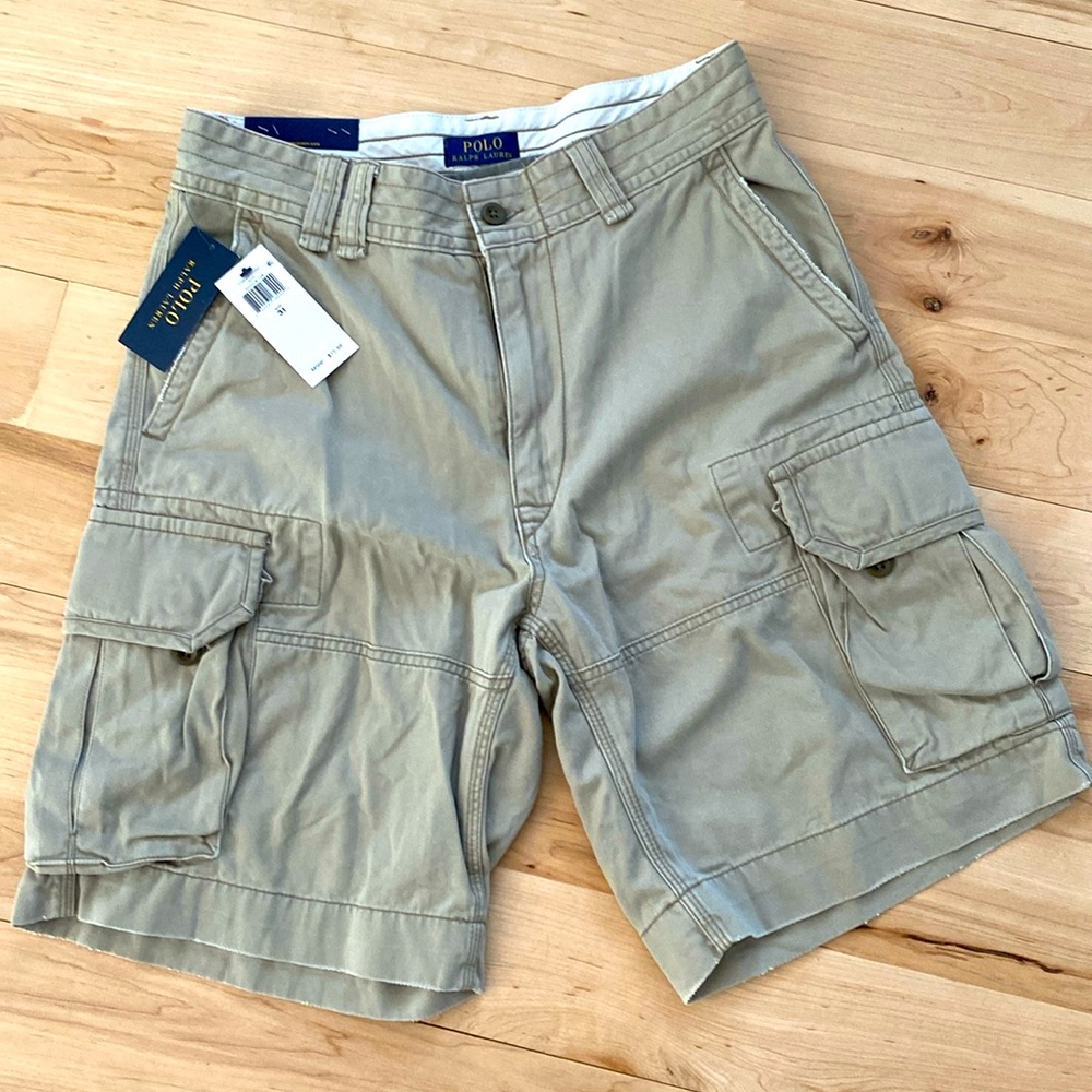 Polo cargo shorts - size 31 - tan / khaki - NWT